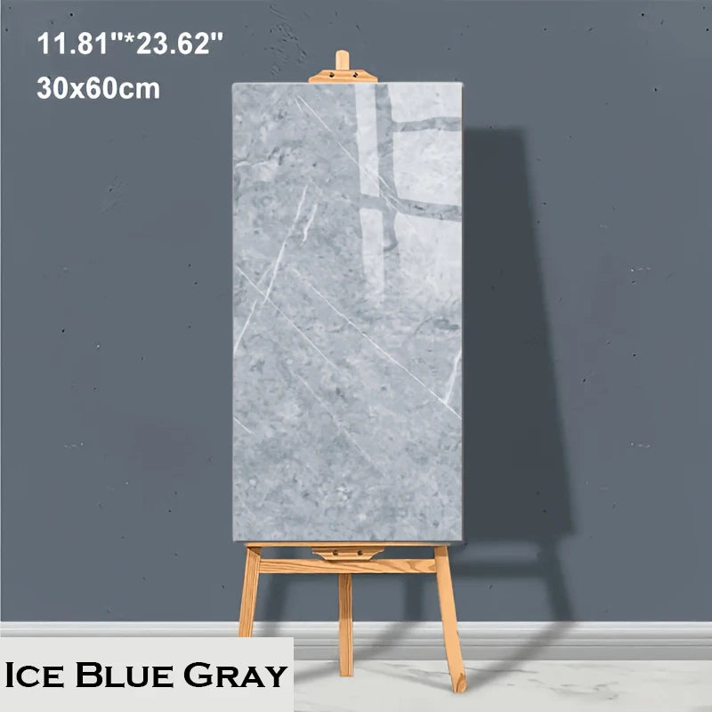 10-20pcs 30x60cm Self-Adhesive Marble PVC Floor Tiles Waterproof Peel Stick Wall Sticker Kitchen Bathroom Removable Home Decor 
