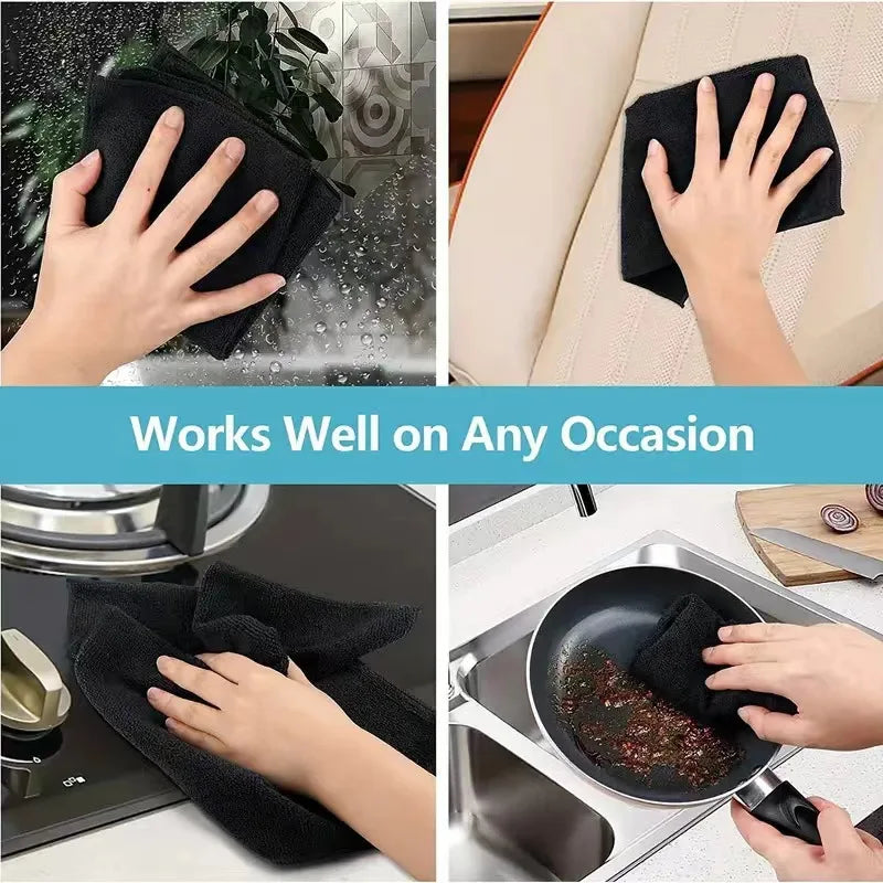 1-10pcs Thicken Microfiber Cleaning Cloths Lint Free Microfiber Cleaning Towel Cloths Reusable Cleaning Towels for Car Window