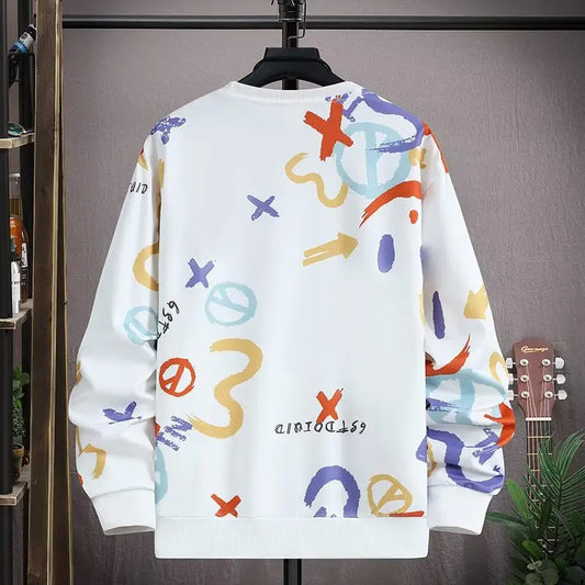 New Spring Collection Men's Sweatshirt Japanese Cartoon Graphic Hoodie Plus Size Top Loose Fit Fashion Men's Clothing