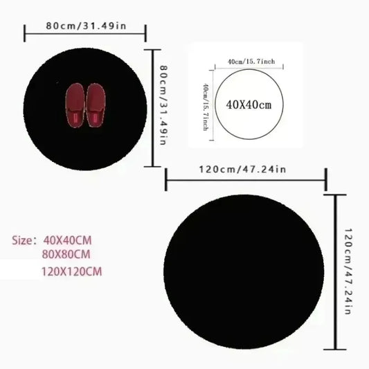 Minimalist Style Round Rug Non-Slip Circle Carpet for Living Room Floor Mat for Chair Coffee Table Bedside Decoration So Modern