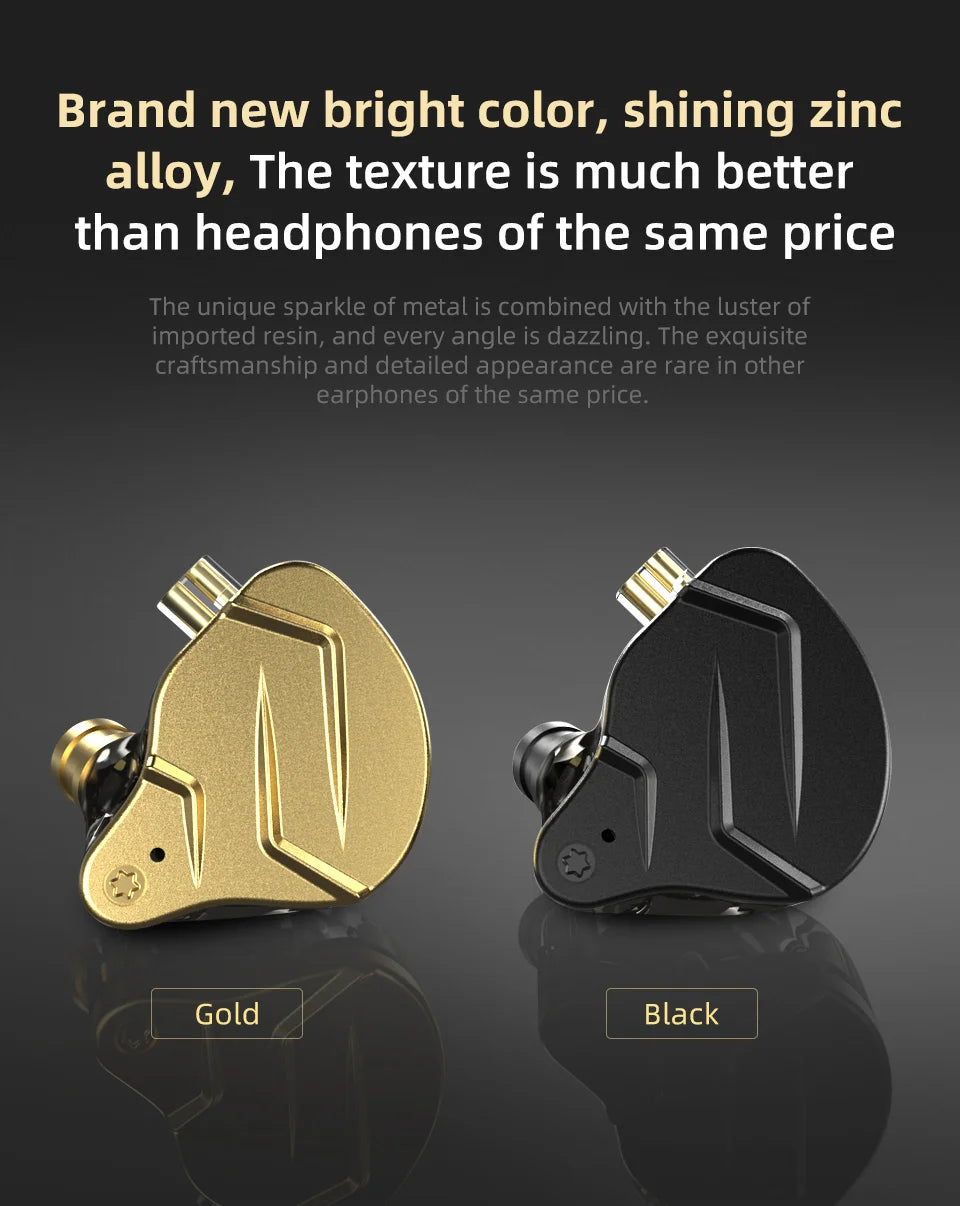 KZ ZSN Pro X Metal Earphones 1BA+1DD Hybrid Technology HIFI  Earbuds In Ear Monitor Headphone Sport Noise Cancelling Headset