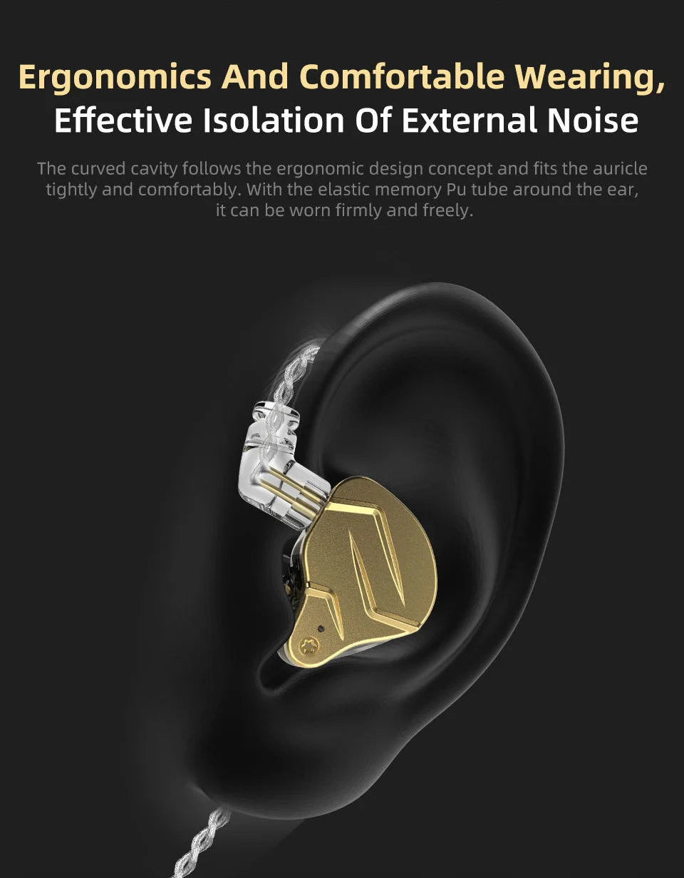 KZ ZSN Pro X Metal Bass Earphones 1BA+1DD Hybrid Technology HIFI In Ear Monitor Earphone Earbuds Sport Noise Cancelling Headset