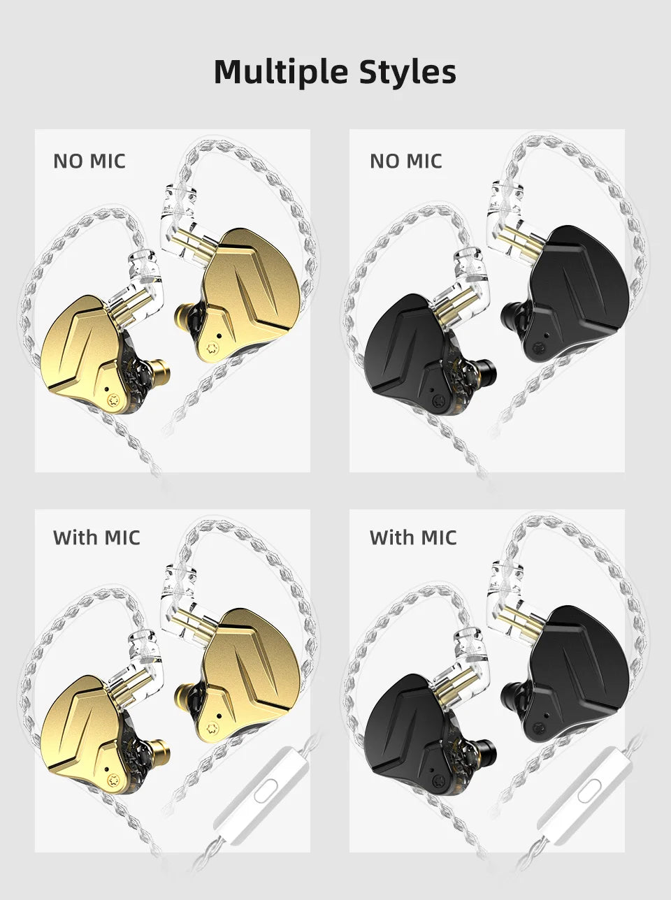 KZ ZSN Pro X Metal Earphones 1BA+1DD Hybrid Technology HIFI  Earbuds In Ear Monitor Headphone Sport Noise Cancelling Headset