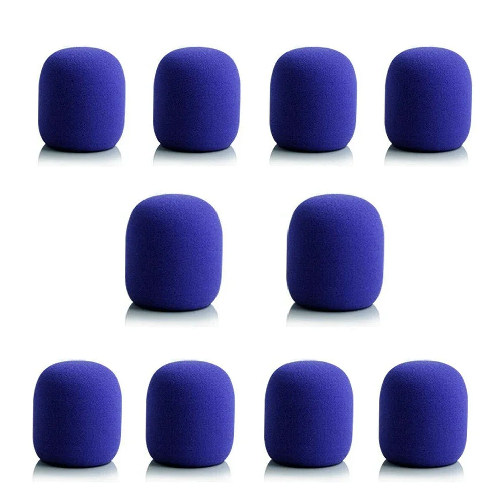 10Pcs Black Mic Protector Replacement KTV DJ Microphone Foam Covers Windscreen Windshield Sponge Covers Microphone Cover