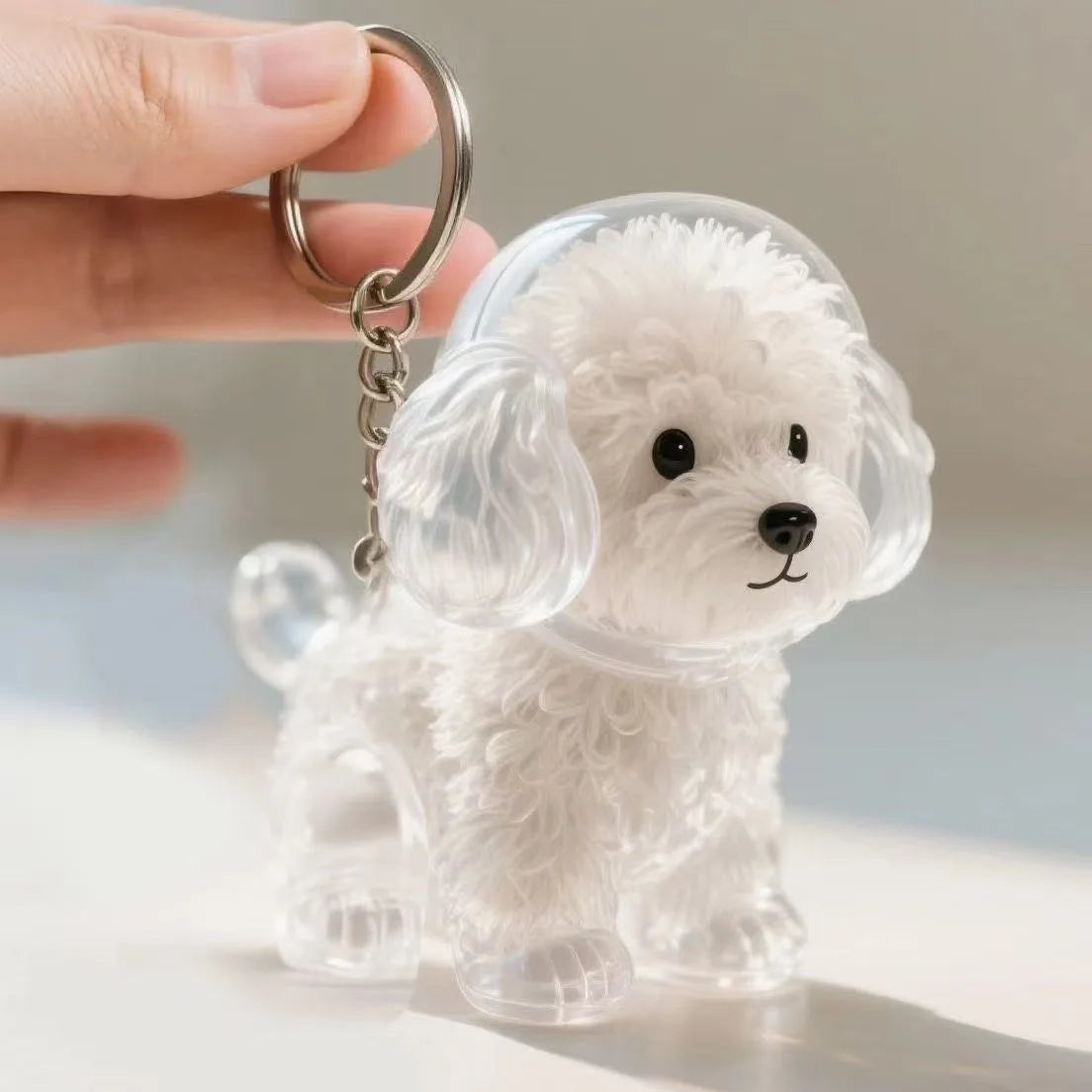 Dog Hair Storage Cute Pendant Keychain Bag Pendant Couple Car Key Chains  Souvenir Collection Gift Pet Hair Memorial Pet Lovers