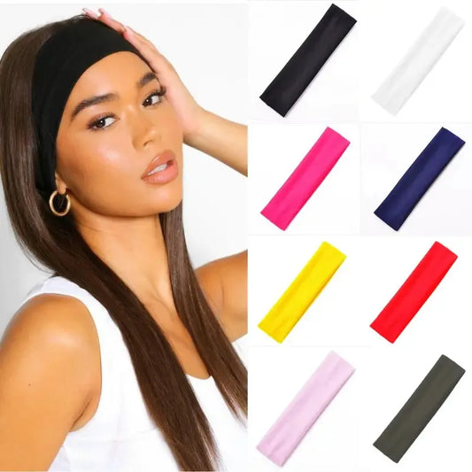 Men Women Solid Elastic Hair Bands Yoga Headband Simple Adjustable Men Running Absorb Sweat Elastic Hair Bands Hair Accessories