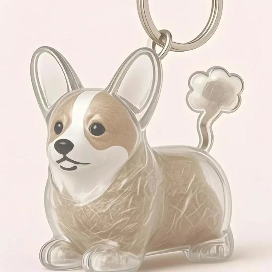 Dog Hair Storage Cute Pendant Keychain Bag Pendant Couple Car Key Chains  Souvenir Collection Gift Pet Hair Memorial Pet Lovers