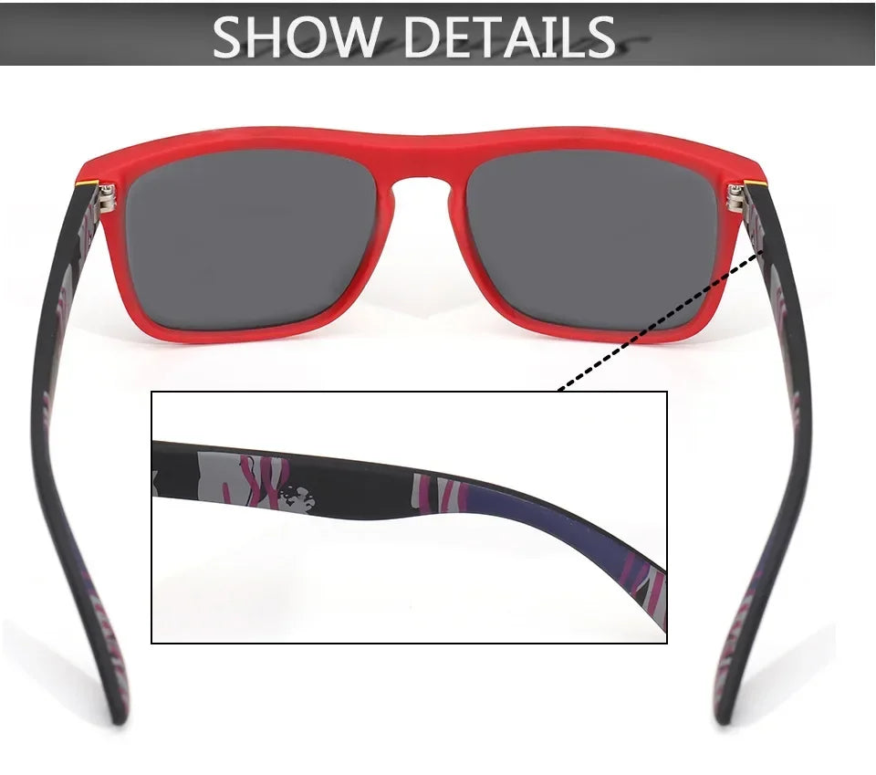 Classic Square Polarized Unisex Outdoor Sports Sunglasses for Fishing Hunting Cycling Driving Mountaineering UV400Anti-glare