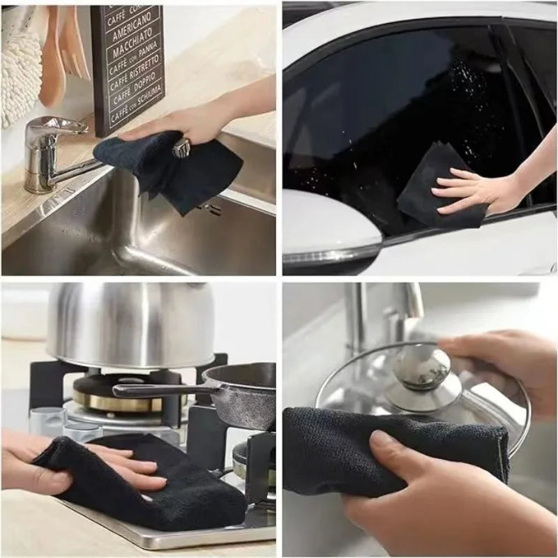 1-10pcs Thicken Microfiber Cleaning Cloths Lint Free Microfiber Cleaning Towel Cloths Reusable Cleaning Towels for Car Window