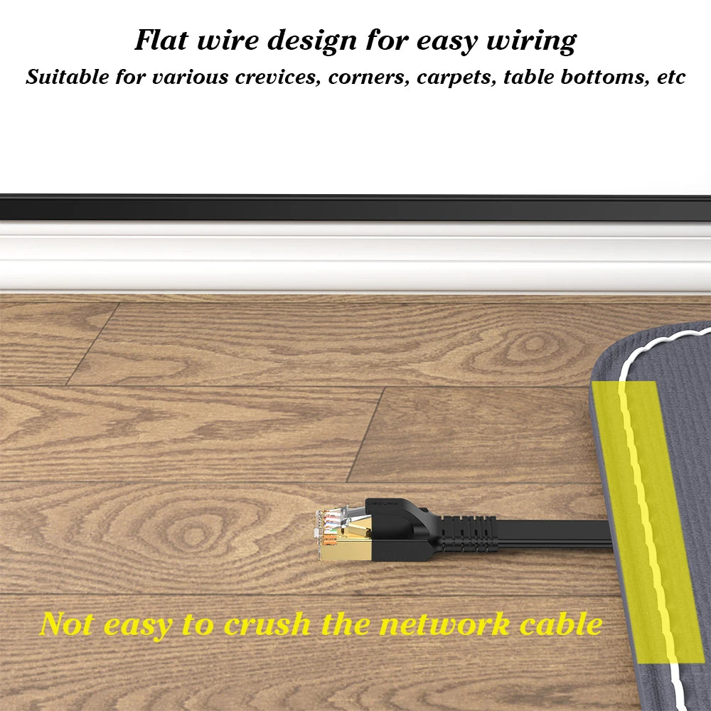 Cat 8 Ethernet Cable Cat8 Network Cable Internet LAN 40Gbps 2000Mhz For Router Ps4 Laptop 0.5m - 5m 10m 15m 20m 30m Flat Round