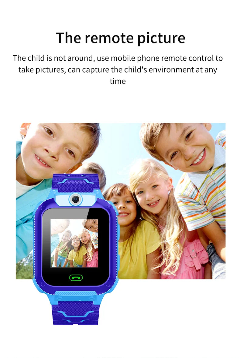 For Android Kids Smart Watch SOS GPS Location Video Call Sim Card For Children SmartWatch Camera Waterproof Watch For Boys Girls