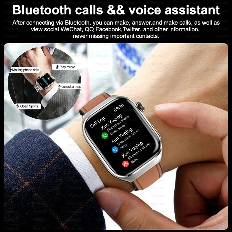 2025 New ECG+PPG Clock Smartwatch Men Uric Acid Blood Pressure Blood Oxygen Body Analysis Heart Health Monitor Smart Watch lady