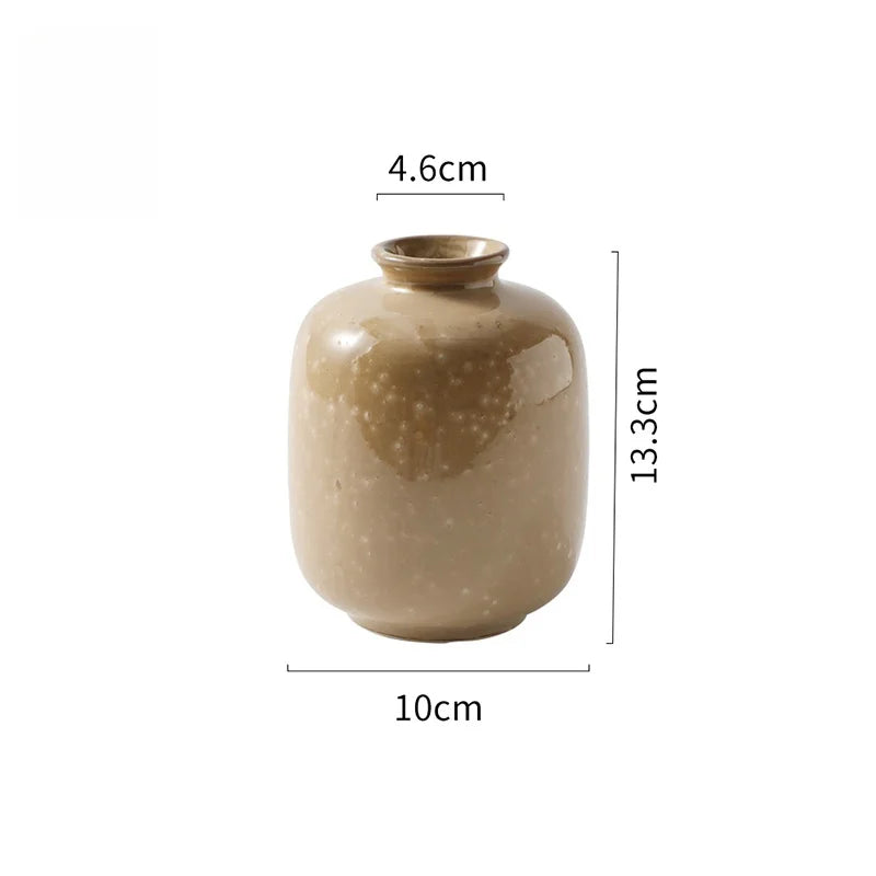 Ceramic Vase For Flower Decorative Vase For Table Ceramics & Pottery Flower Bottle 13.5CM High Living Room Accessories