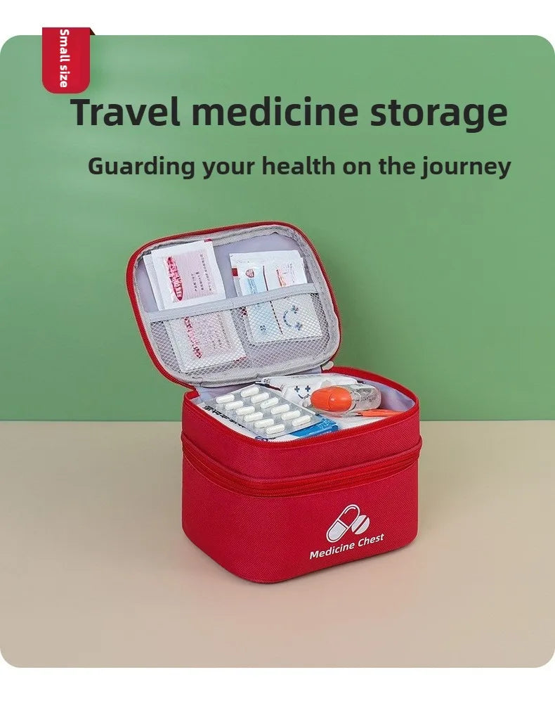 Outdoor Portable Medicine Storage Bag Home First Aid Bag Medicine Box Emergency Bag Epidemic Prevention Bag School Health Bag
