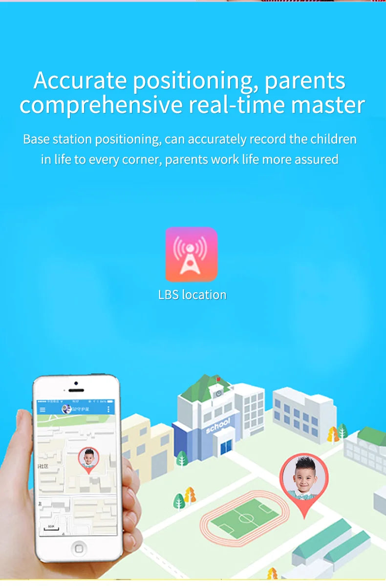 For Android Kids Smart Watch SOS GPS Location Video Call Sim Card For Children SmartWatch Camera Waterproof Watch For Boys Girls
