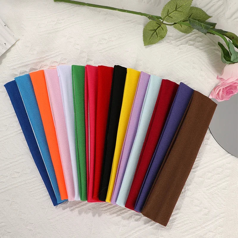 Men Women Solid Elastic Hair Bands Yoga Headband Simple Adjustable Men Running Absorb Sweat Elastic Hair Bands Hair Accessories