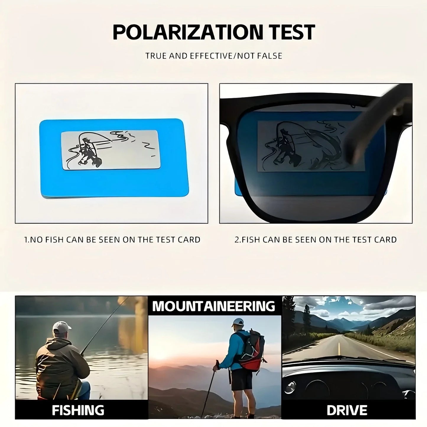 Classic Square Polarized Unisex Outdoor Sports Sunglasses for Fishing Hunting Cycling Driving Mountaineering UV400Anti-glare