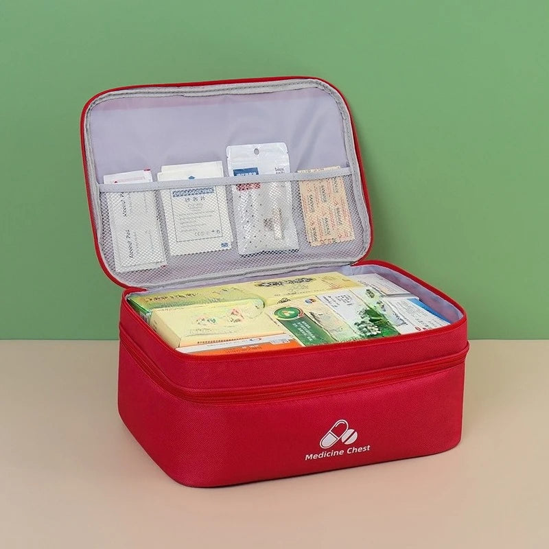Outdoor Portable Medicine Storage Bag Home First Aid Bag Medicine Box Emergency Bag Epidemic Prevention Bag School Health Bag