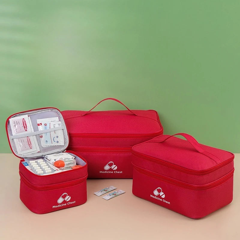 Outdoor Portable Medicine Storage Bag Home First Aid Bag Medicine Box Emergency Bag Epidemic Prevention Bag School Health Bag