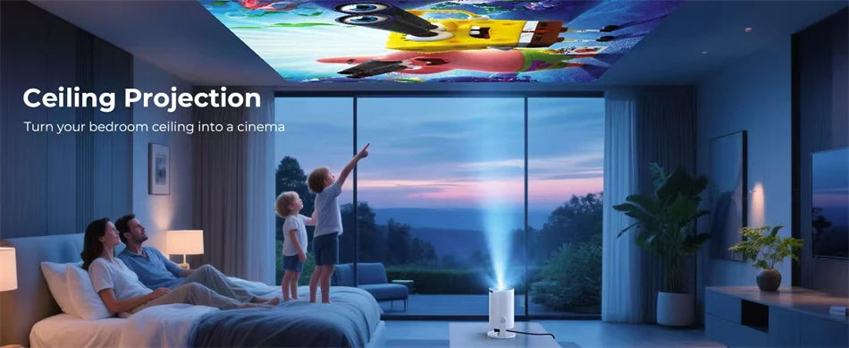 New Projector 4K Wifi6 290ANSI Cinema Outdoor Portable Projetors ﻿BT5.4 1080P 1280*720P Home Cinema Outdoor Projetor