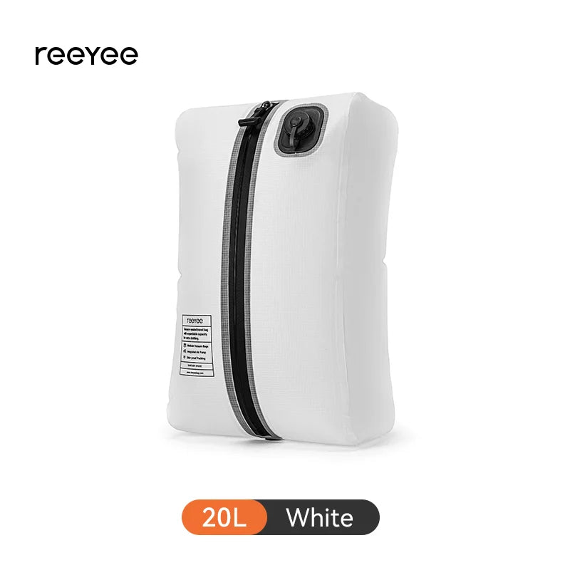 ReeYee Automatic Vacuum Storage Bags for Clothes, Travel Space Saver Bag for Down Jackets & Waterproof Clothing, Sealed Compress