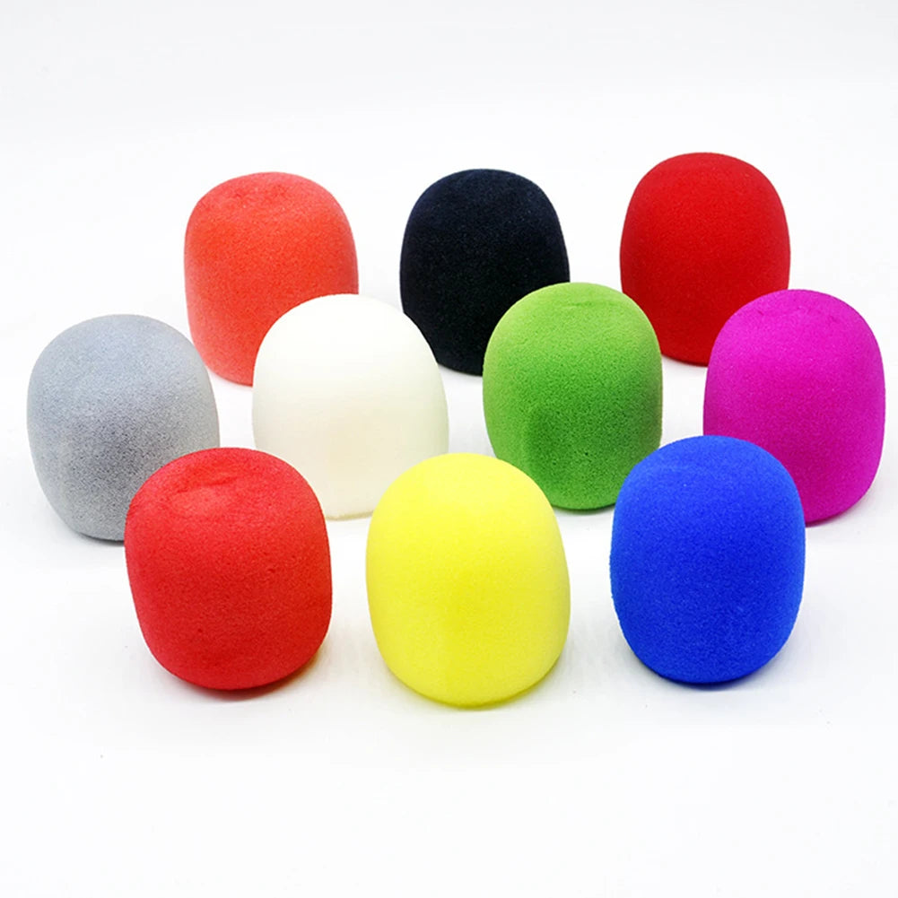 10Pcs Black Mic Protector Replacement KTV DJ Microphone Foam Covers Windscreen Windshield Sponge Covers Microphone Cover