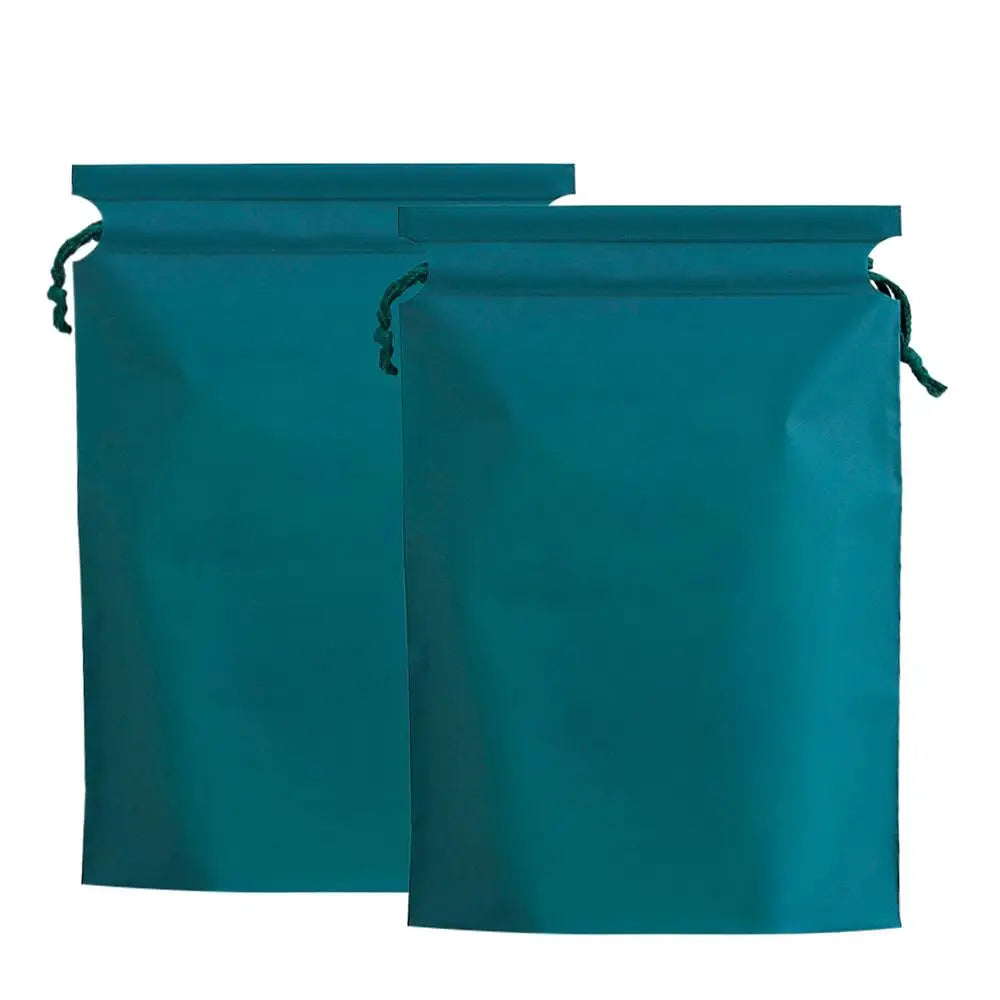 2 Pack Waterproof Drawstring Bags 30x20cm Reusable PE Pouch for Shoes Wet Clothes Outdoor Gym Swimming Travel Sports Storage Bag