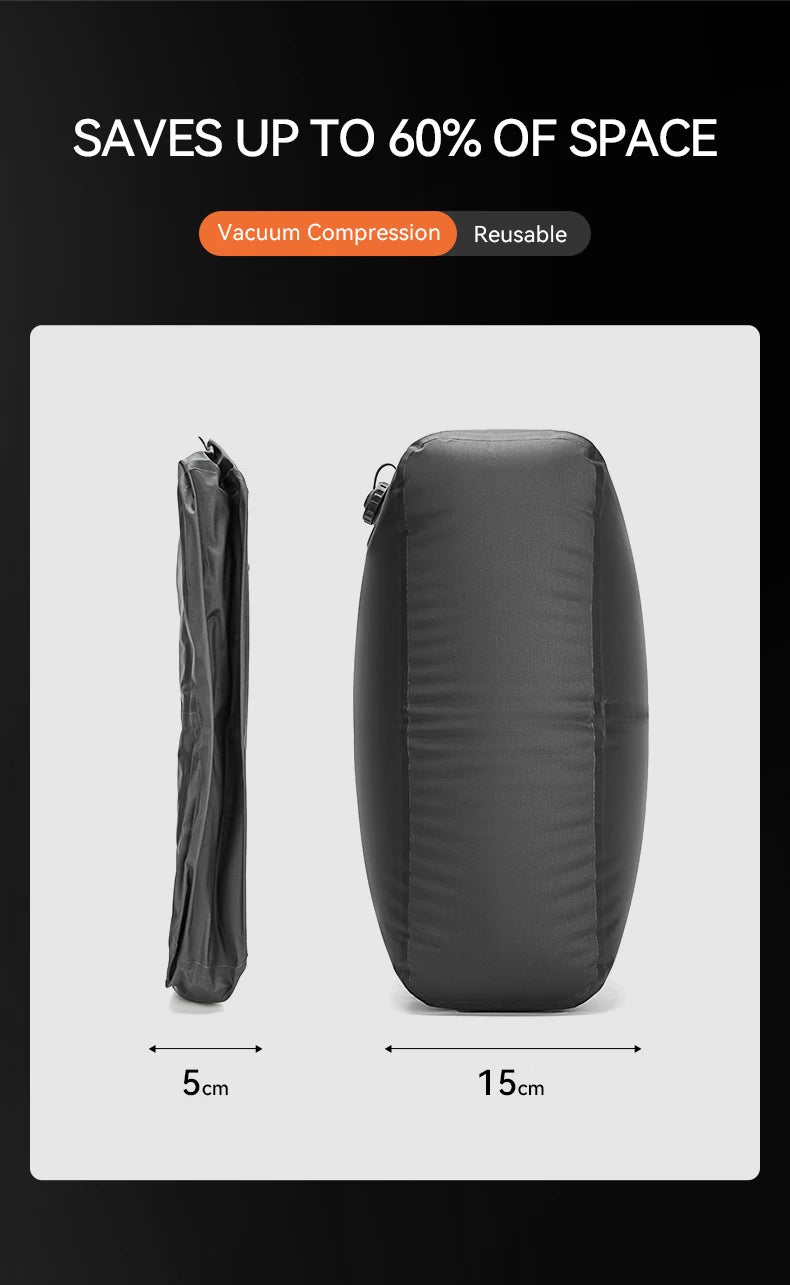 ReeYee Automatic Vacuum Storage Bags for Clothes, Travel Space Saver Bag for Down Jackets & Waterproof Clothing, Sealed Compress