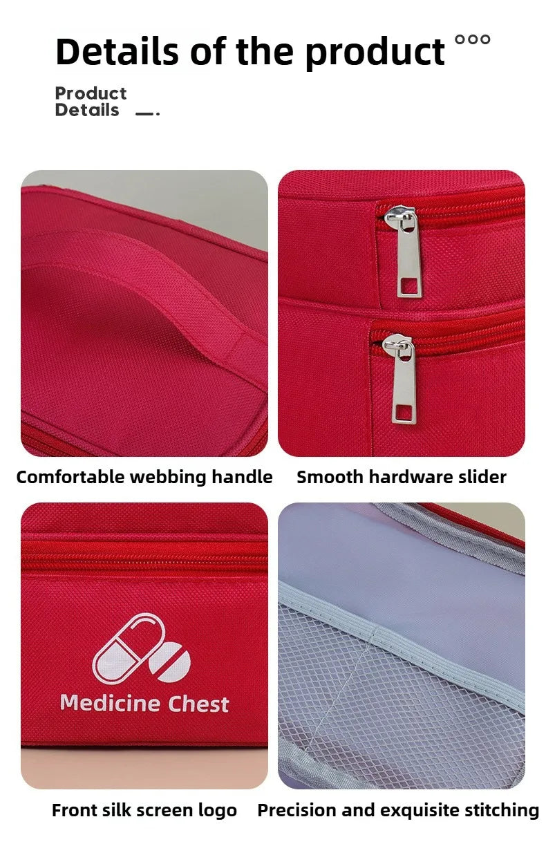 Outdoor Portable Medicine Storage Bag Home First Aid Bag Medicine Box Emergency Bag Epidemic Prevention Bag School Health Bag