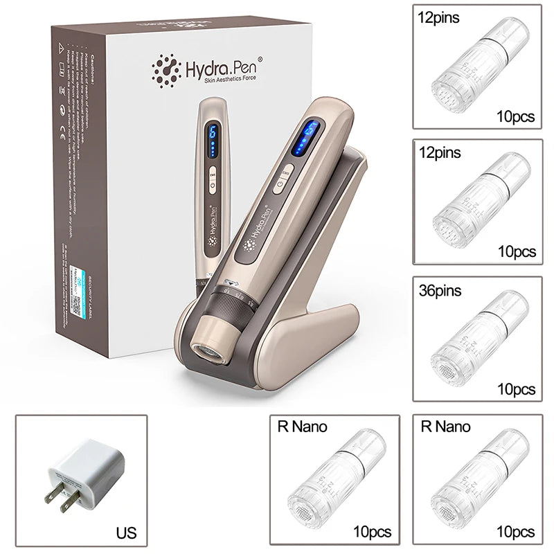 New  EMS Microcurrent Hydra Pen H5 Mesotherapy Automatical Serum Applicator Beauty & Care Derma Microneedling Pen