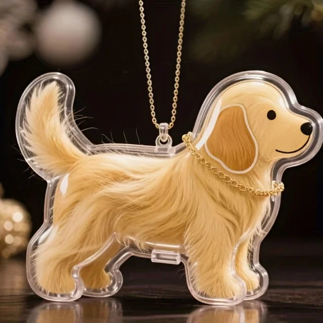Dog Hair Storage Cute Pendant Keychain Bag Pendant Couple Car Key Chains  Souvenir Collection Gift Pet Hair Memorial Pet Lovers