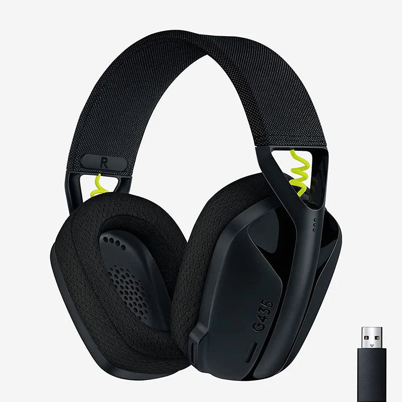 Logitech G435 LIGHTSPEED Wireless Gamer Headset USB Bluetooth/2.4 G Connection Built-in Microphone Gaming Headphone for PC/PS