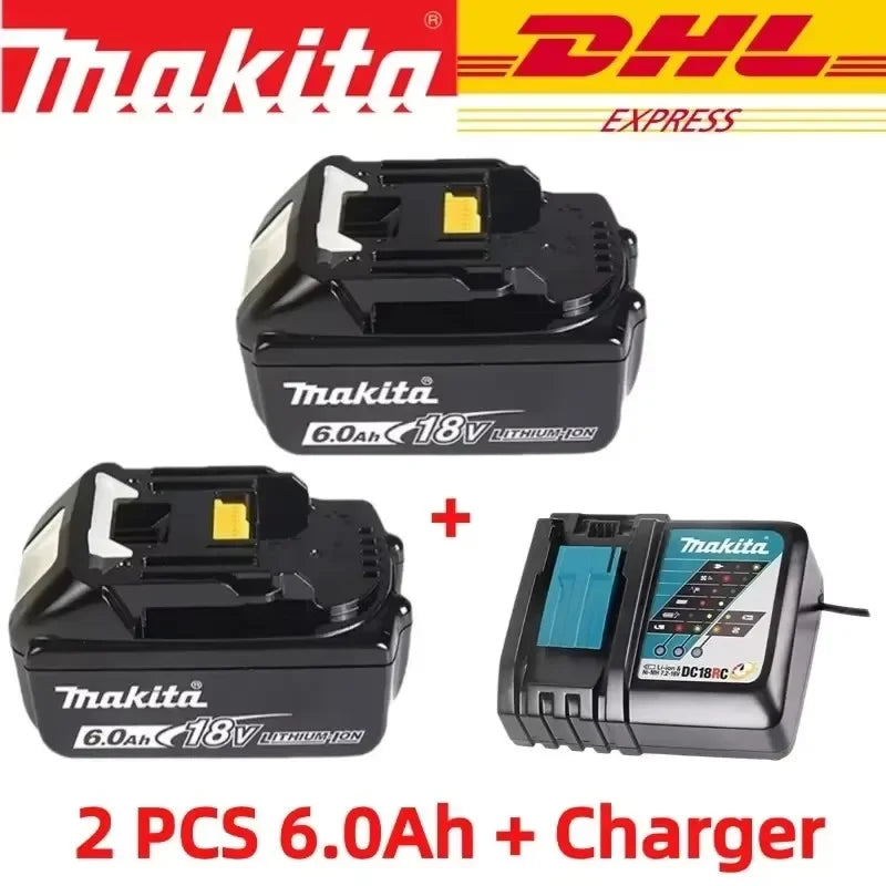 100% original Makita 18V 6.0Ah Rechargeable Battery ,For Makita BL1830 BL1830B BL1840 BL1840B BL1850 BL1850B Power Tools Battery