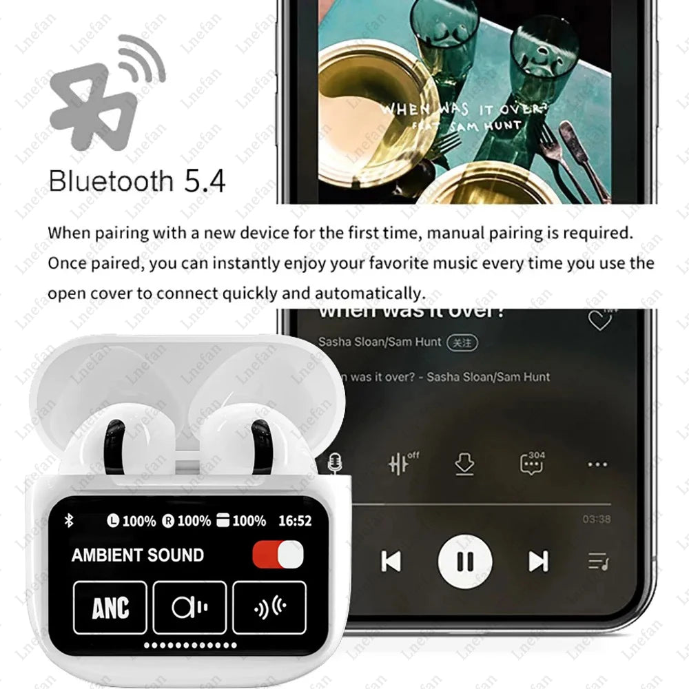 TWS Wireless Earbuds A11 Pro Touch Control LCD Screen Earphone with ENC Noise Cancelling Super Bass Premium Sound Long Battery