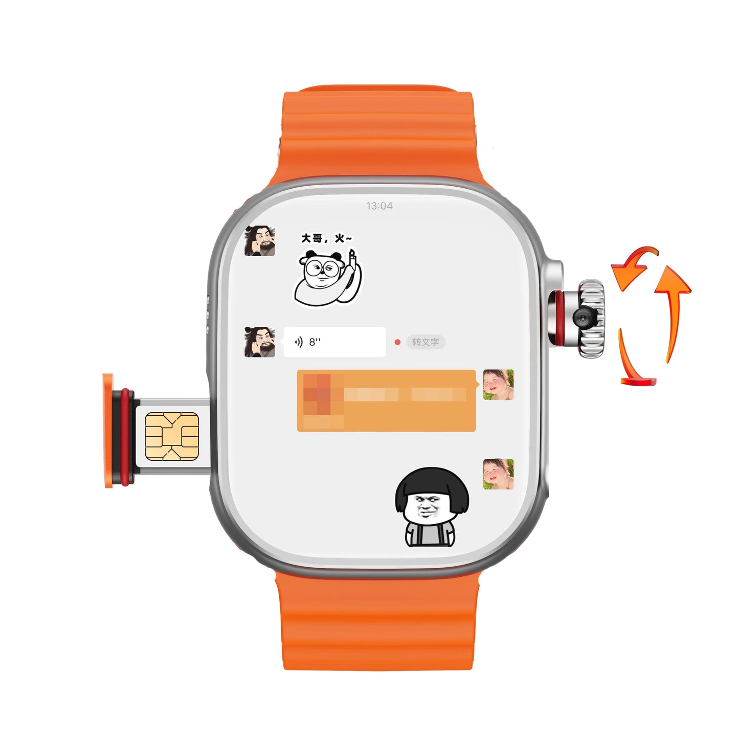 CDS9 S9 Ultra Smart Watch Android 4G Network Simcard 2.2inch 448*528 Amoled Heart Rate Monitor Google Play Store Video Calls