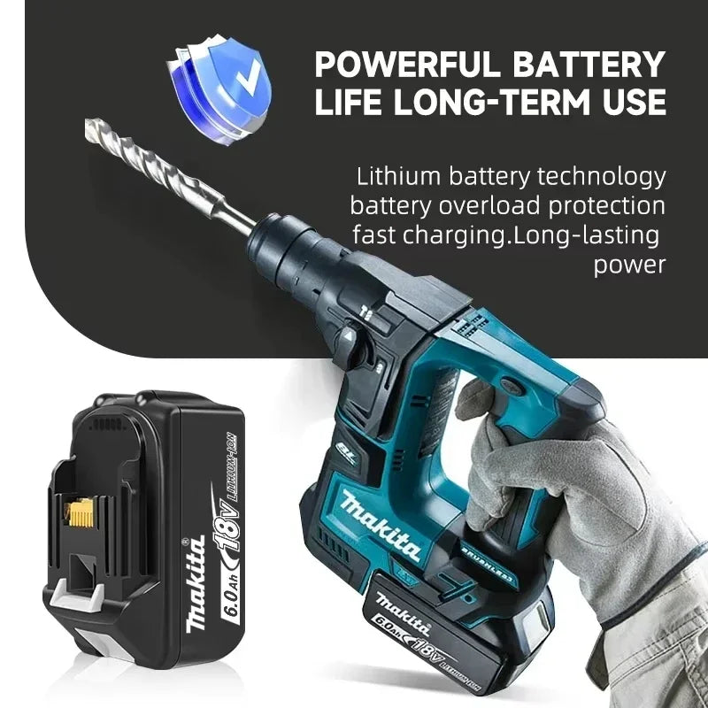 100% original Makita 18V 6.0Ah Rechargeable Battery ,For Makita BL1830 BL1830B BL1840 BL1840B BL1850 BL1850B Power Tools Battery