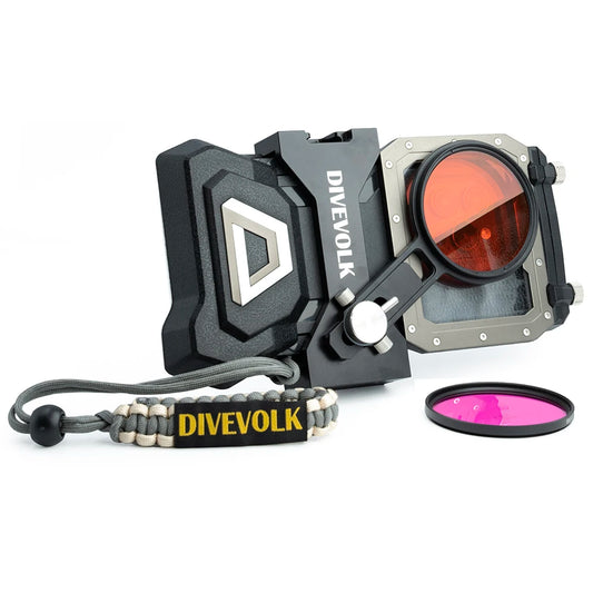 DIVEVOLK SeaTouch 4 MAX Plus Expansion Clamp and Diving Filter Kit  for IPhone and Android Smartphone