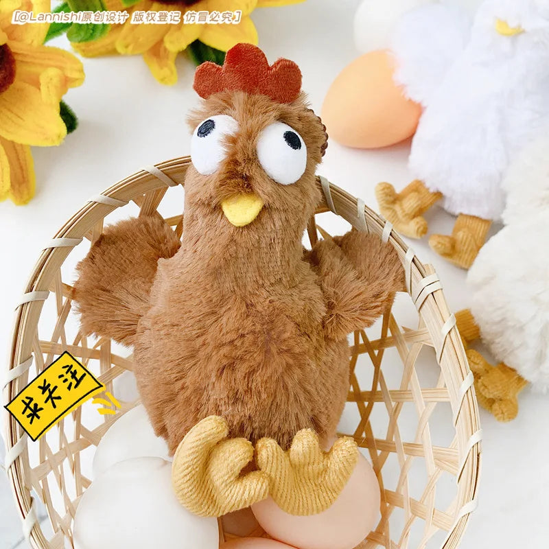 Creative Dozy Chicken Plush Bag Doll Pentant Squawk Alcoholic Chicken Soft Stuffed Cotton Plush Tote For Birthday Gift To Friend