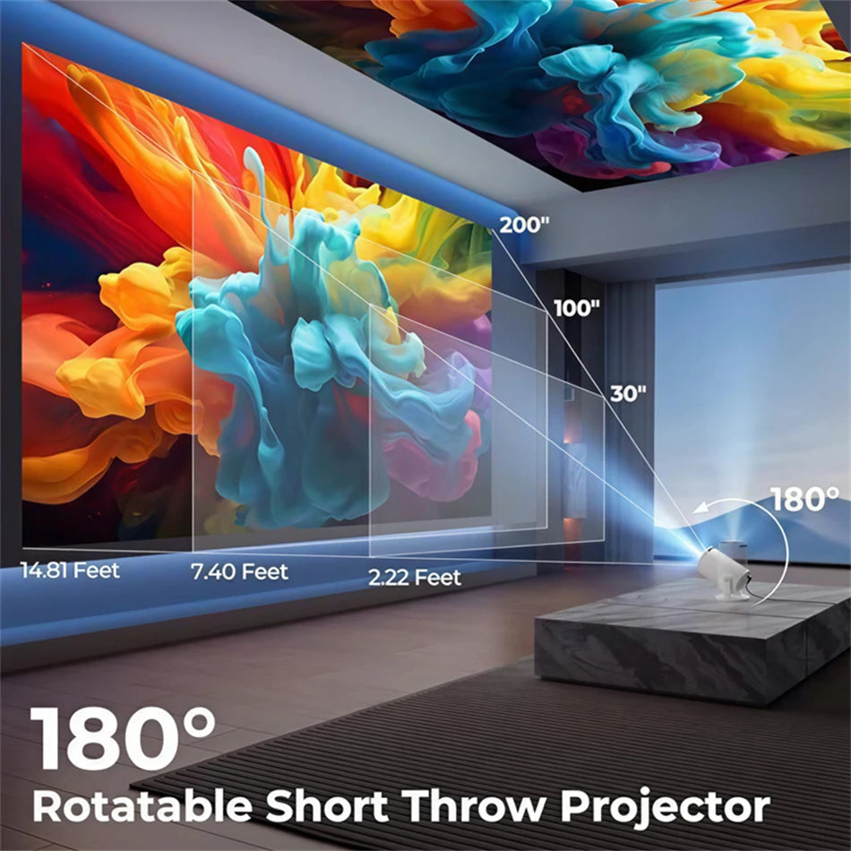New Projector 4K Wifi6 290ANSI Cinema Outdoor Portable Projetors ﻿BT5.4 1080P 1280*720P Home Cinema Outdoor Projetor