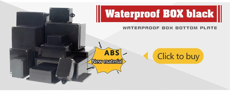 ABS Waterproof Box Housing Electronic Safe Case Plastic Boxes Black Wire Junction Box Plastic Organizer IP67 Waterproof Enclosur