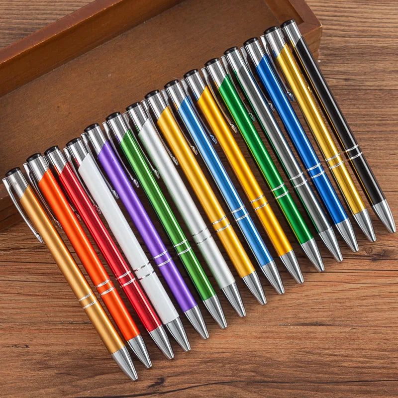 50pcs/lot Hot Sell Custom Ballpoint Pen Metal Pen Support Custom Logo Advertising Wholesale Personalized Pen Gift Engraved Name