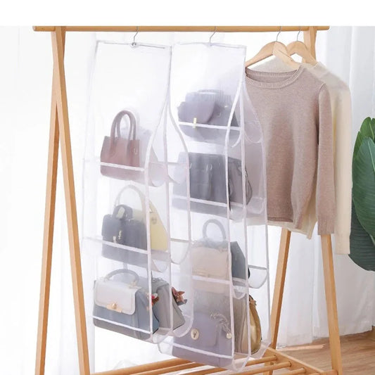 1Pcs Hanging Type Storage Bags For Bag Organizer 3/4Layer Eco-Friendly Dust-Proof Transparent Bag Organizer Storage Container