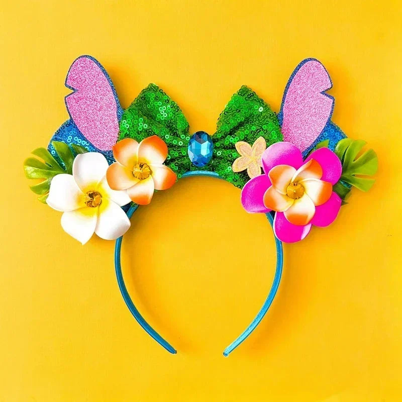 Disney Mickey Mouse Hairbands Frozen Ear Headband for Adults Anna Elsa Snowman Olaf Headwear Women Kids Girls Hair Accessories