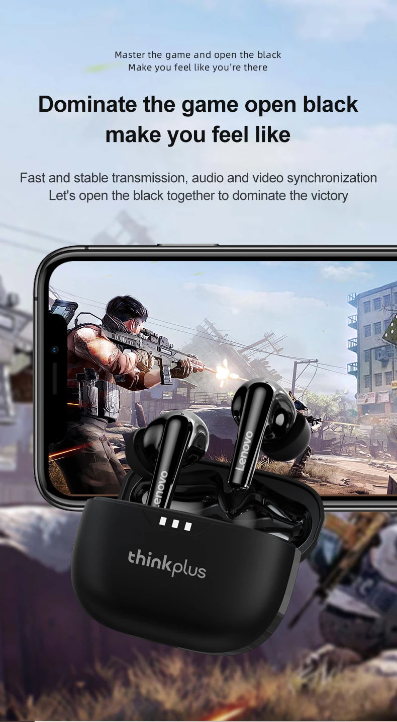 10pcs Lenovo LP3 Pro Wholesale 2pcs Original lp3pro Wireless Bluetooth Headphones HiFi Stereo Earbuds Noise Reduction With Mic