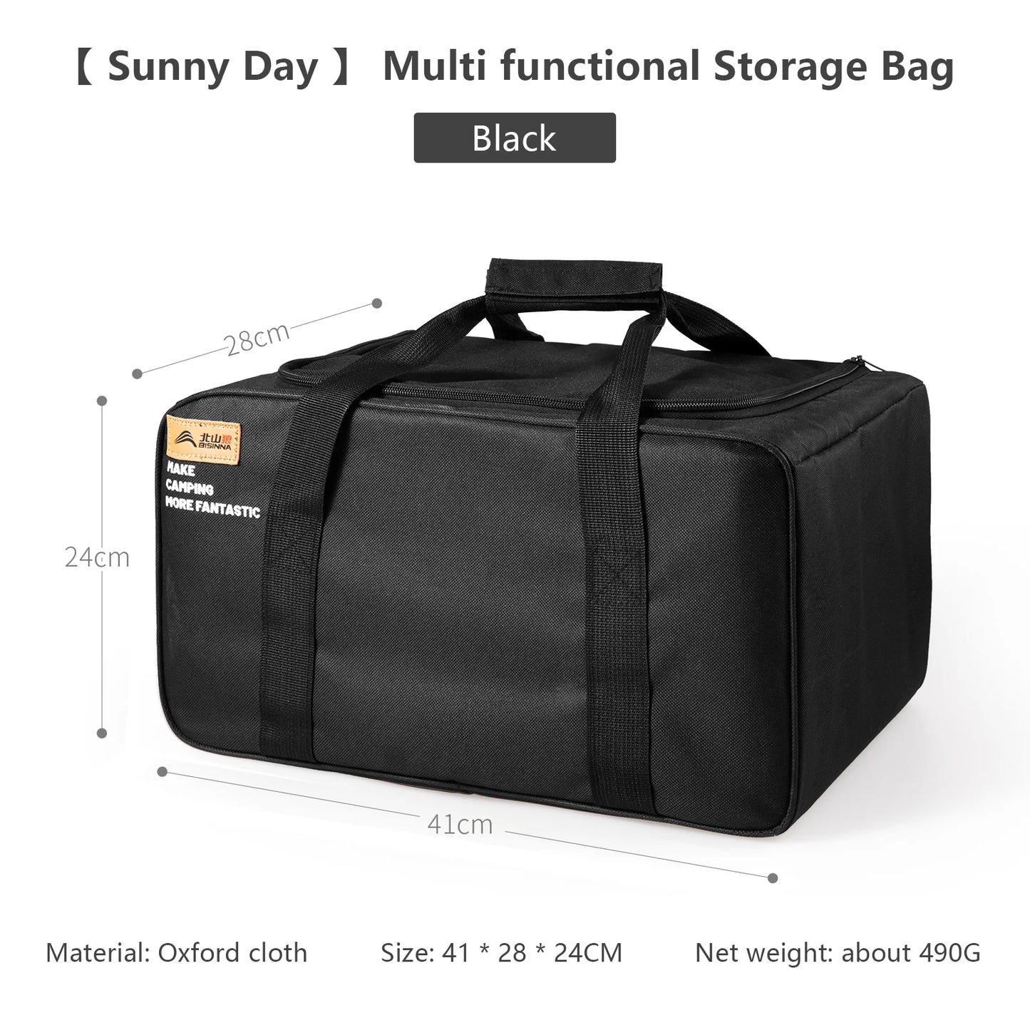 BISINNA Outdoor Camping Bag 26L Folding Gas Tank Storage Bag Picnic Cookwre Container Camp Supplies Adjustable Partition