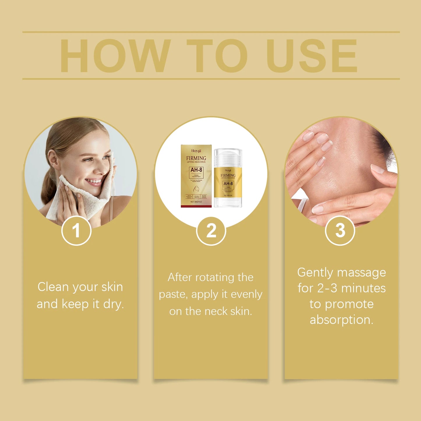 Ah-8 Firming Neck Cream Hexapeptide Moisturizing Tighten Loose Sagging Fine Lines Wrinkle Reduction Hyaluronic Acid Neck Lotion
