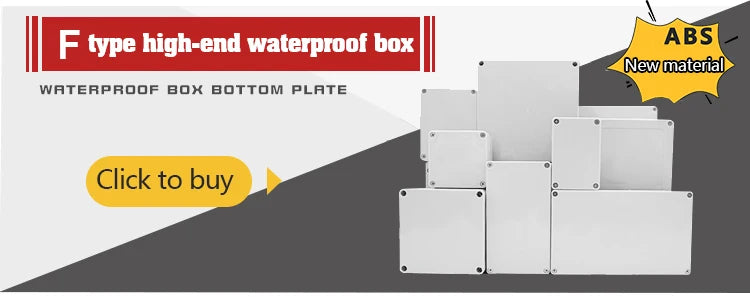 ABS Waterproof Box Housing Electronic Safe Case Plastic Boxes Black Wire Junction Box Plastic Organizer IP67 Waterproof Enclosur