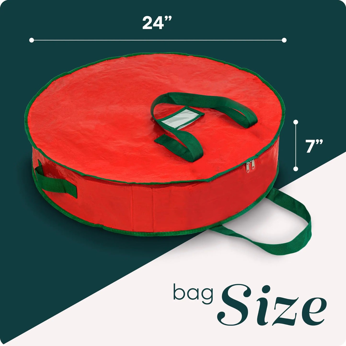 Durable Foldable Christmas Wreath Storage Bags Waterproof Dustproof Round Decoration Storage Bag with Handles Storage Bag
