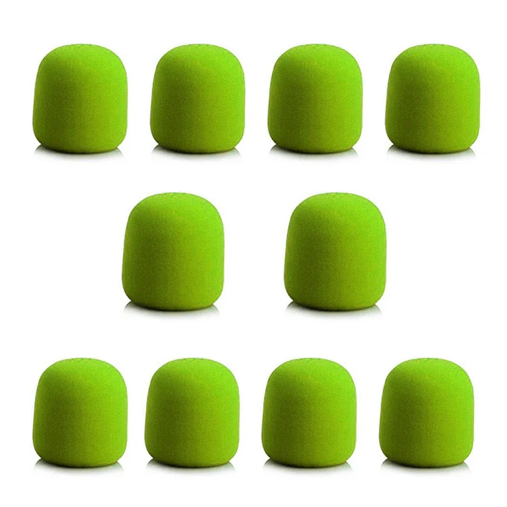 10Pcs Black Mic Protector Replacement KTV DJ Microphone Foam Covers Windscreen Windshield Sponge Covers Microphone Cover