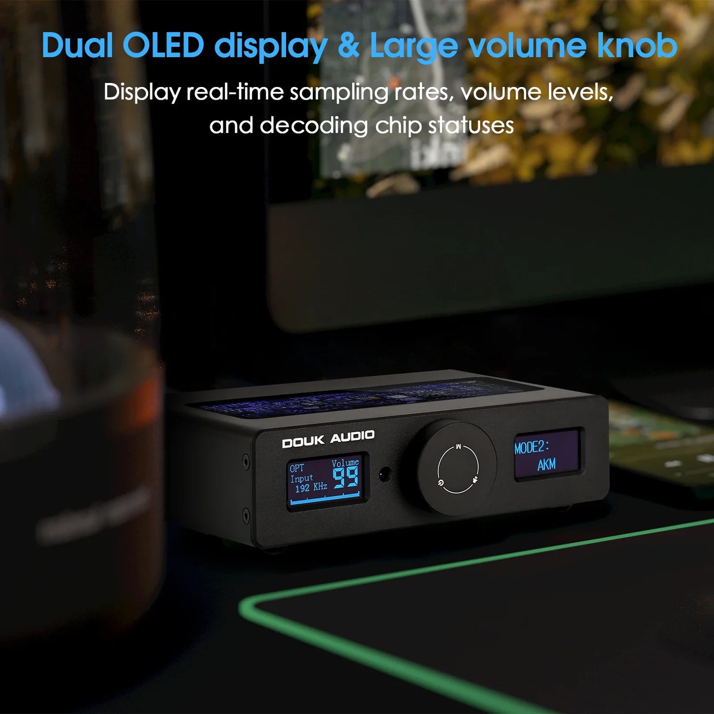 Douk Audio HiFi ESS9038Q2M+AK4493 USB DAC Audio Adapter COAX/OPT Digital to Analog Converter DSD256 DAC-Q11
